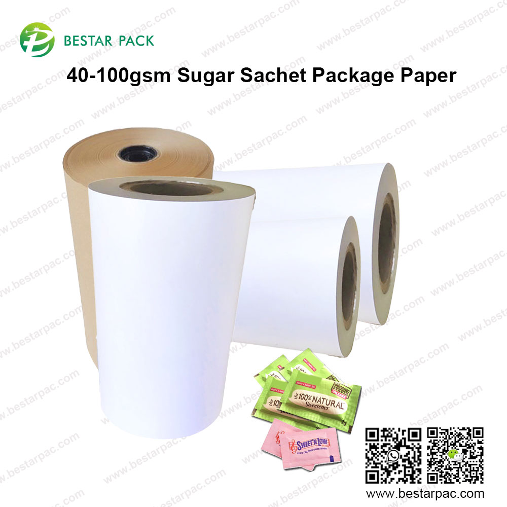 Papier d'emballage pour sachets de sucre de 40 à 100 g/m²