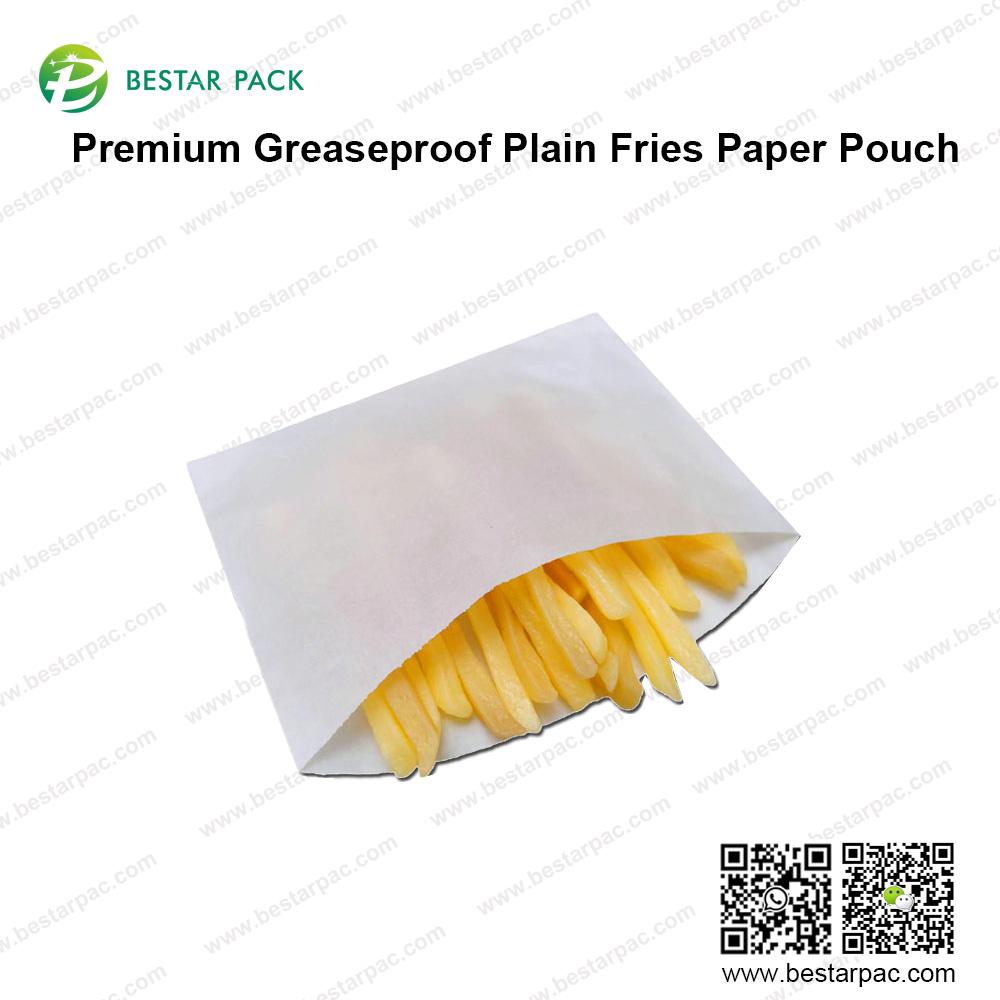 Pochette en papier pour frites nature de qualité supérieure